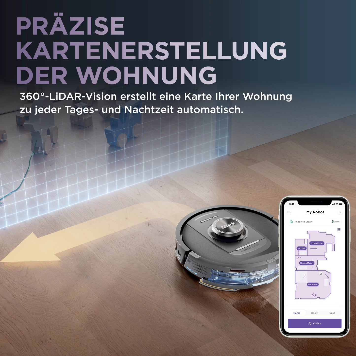 Shark PowerDetect NeverTouch 2-in-1 Saug- und Wischroboter
