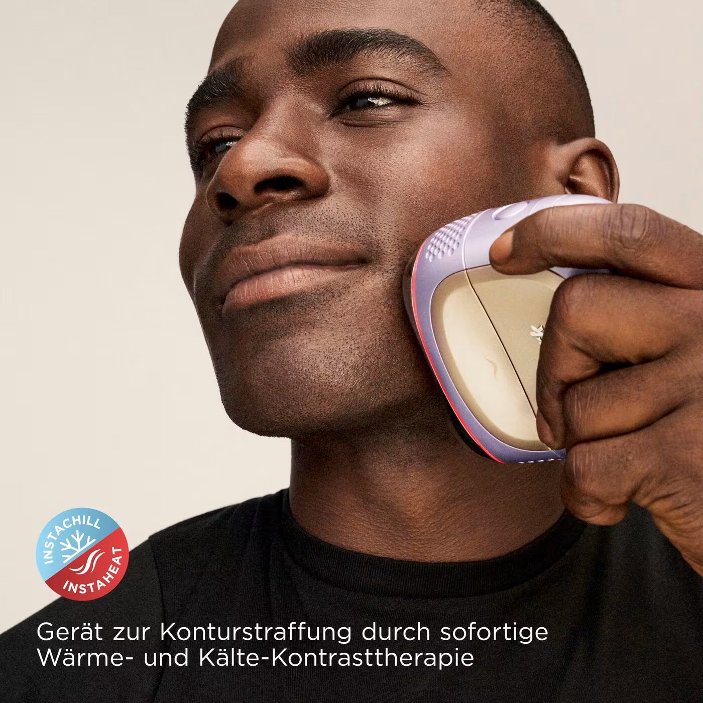 Shark FacialPro Glow + DePuffi Hydro-Powered Facial System für zu Hause – Schwarz