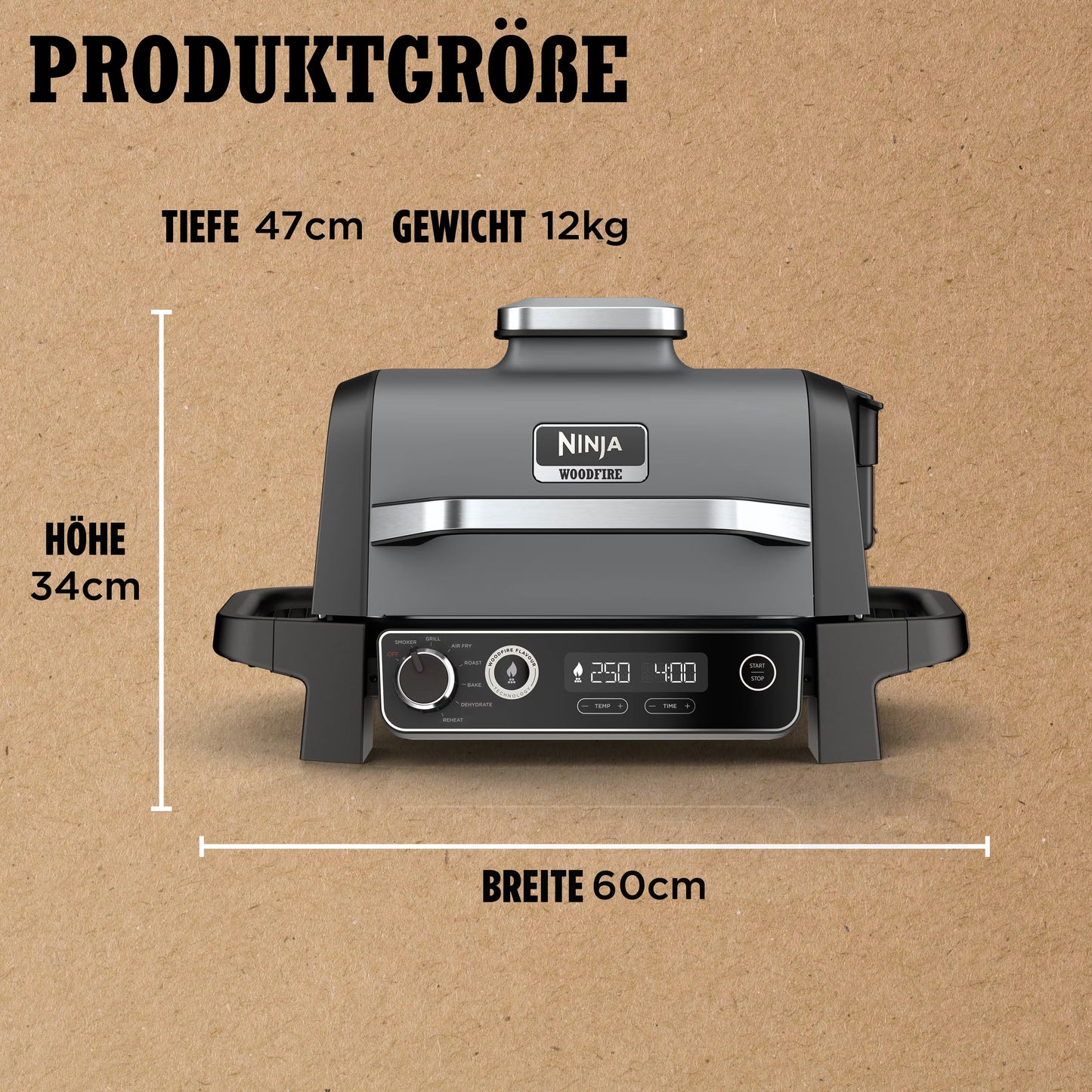 Ninja Woodfire Elektrischer Outdoor Grill & Smoker