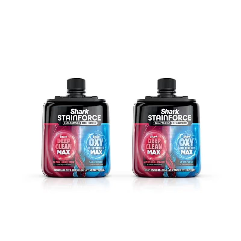 Shark StainForce 2 × 500-ml-Nachfüllpackungen mit Doppelformel