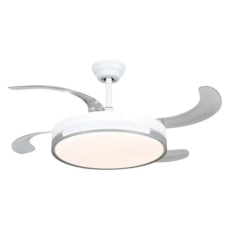 72W ceiling fan with 36W LED light + 36W DC, featuring 3 light temperature settings and a remote control