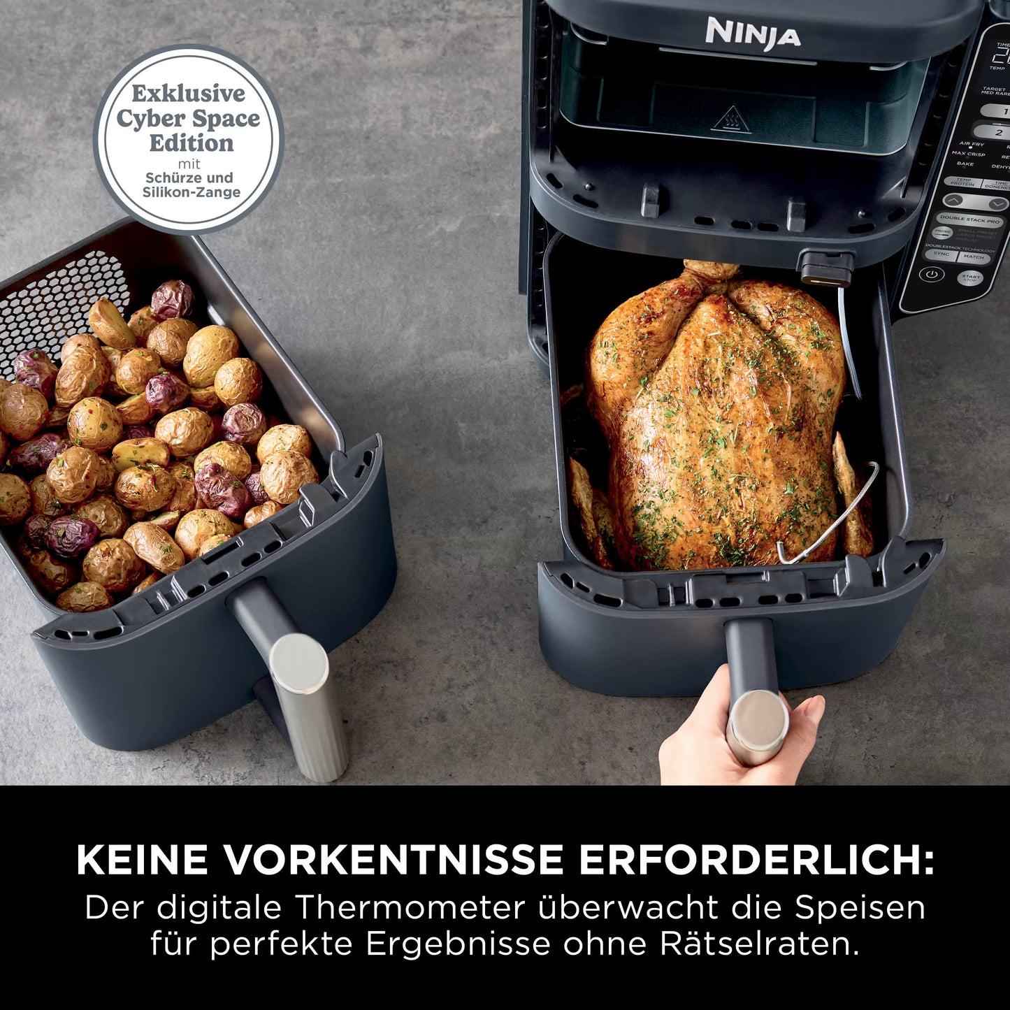 Ninja Double Stack XL 2-Ebenen Heißluftfritteuse 9,5 L
