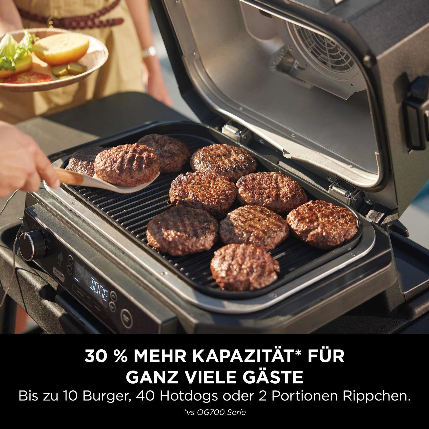 Ninja Woodfire Pro XL Elektrischer Outdoor Grill & Smoker mit Smart Cook System
