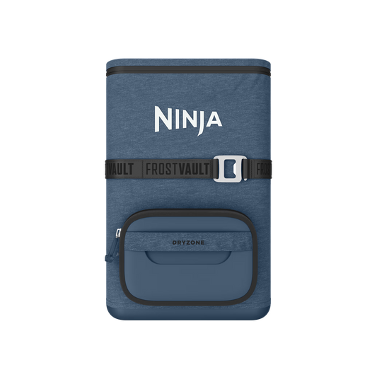 Ninja Outdoor FrostVault Go flexibler 17-Liter-Kühlrucksack für 24 Dosen mit kalter Trockenzone, Marineblau