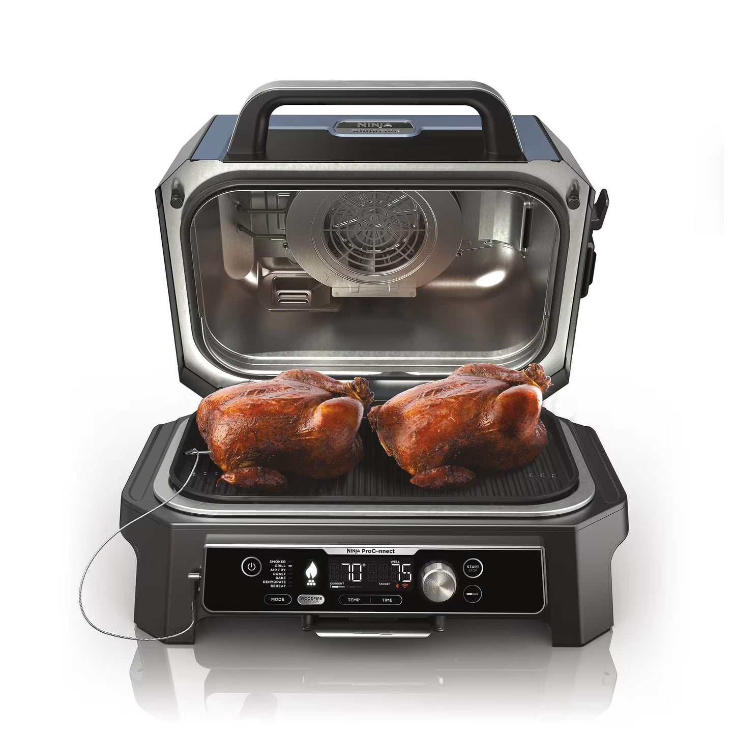 Ninja Woodfire Pro Connect XL Elektrischer Outdoor Grill & Smoker