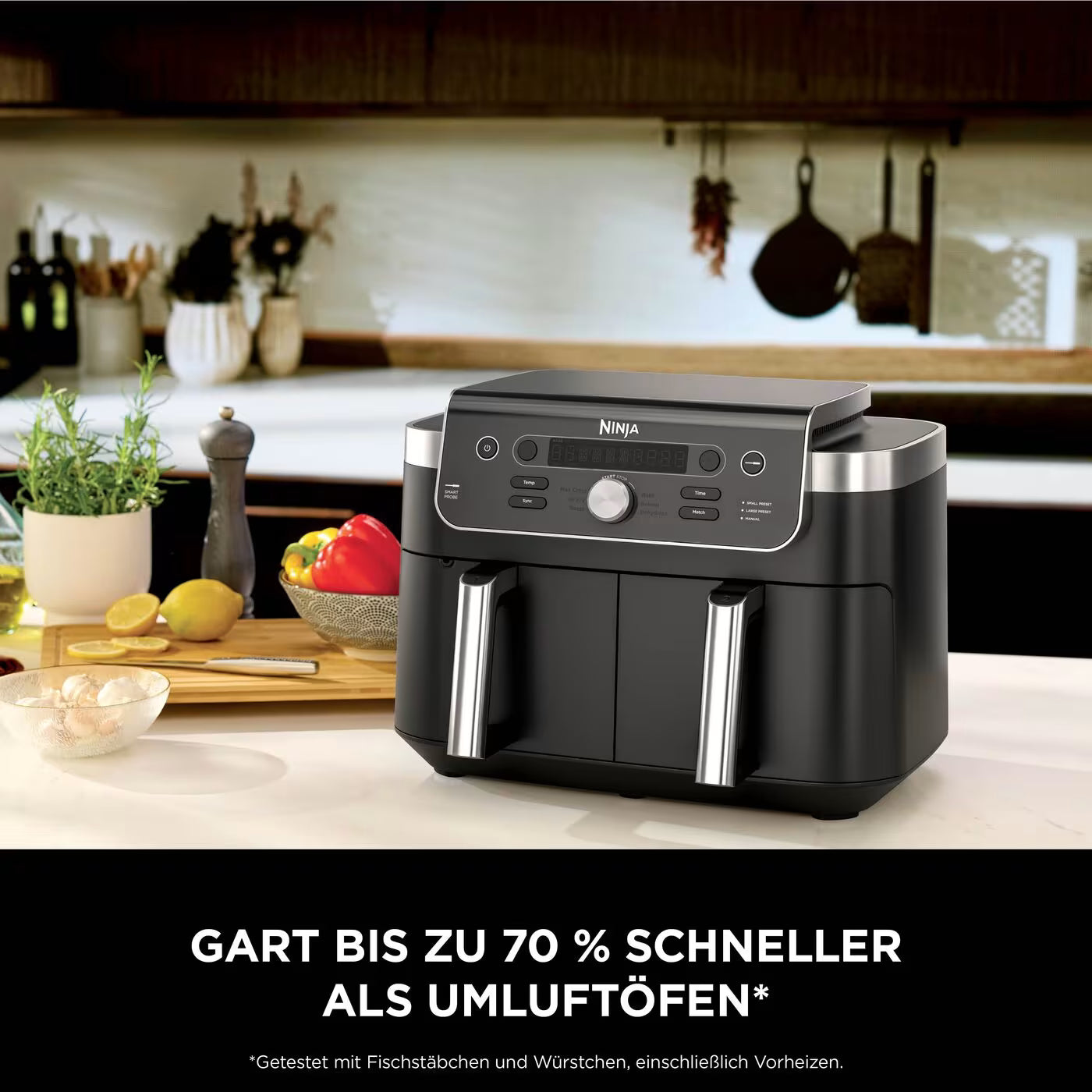 Ninja DualZone XL-Heißluftfritteuse mit 9,5 l Fassungsvermögen und 2 Schubladen
