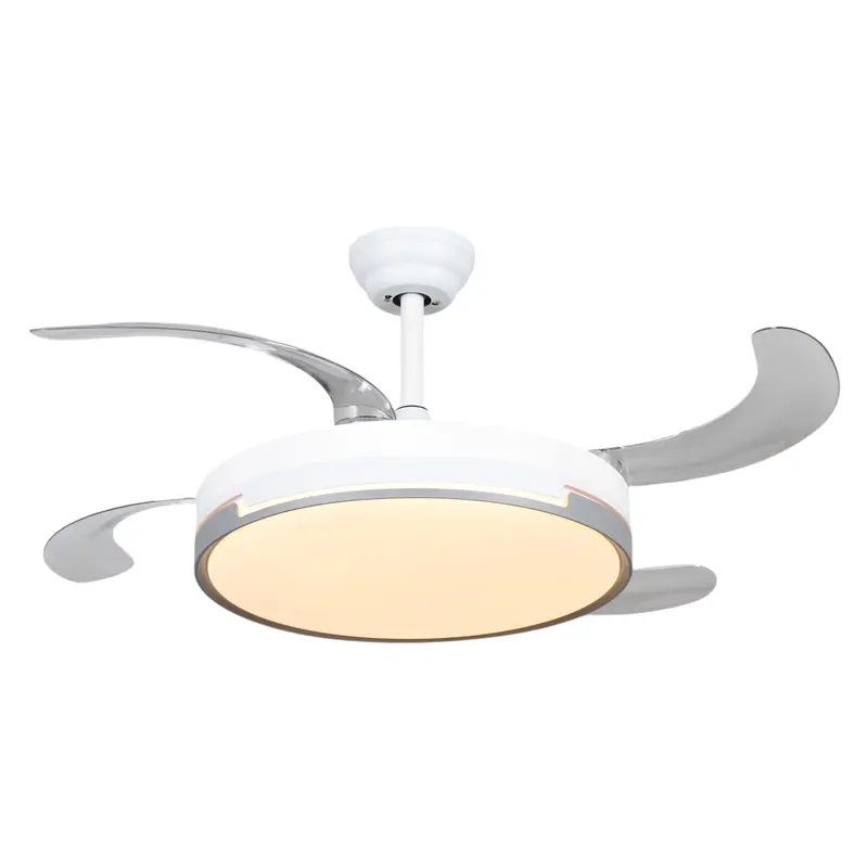 72W ceiling fan with 36W LED light + 36W DC, featuring 3 light temperature settings and a remote control
