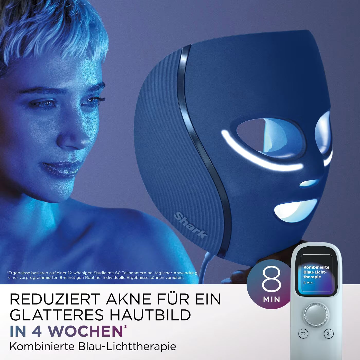 Shark CryoGlow LED-Maske + Kühlung der Augenpartie