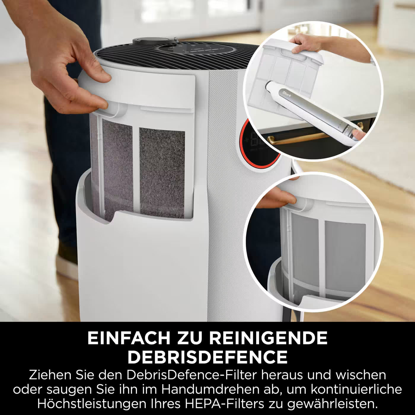 Shark NeverChange bis zu 5 Jahre Luftreiniger mit Anti-Odour-Technologie
