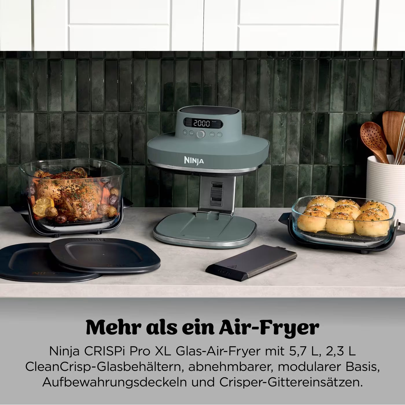 Ninja CRISPi PRO 7-in-1 Glas-Air-Fryer - Family Set