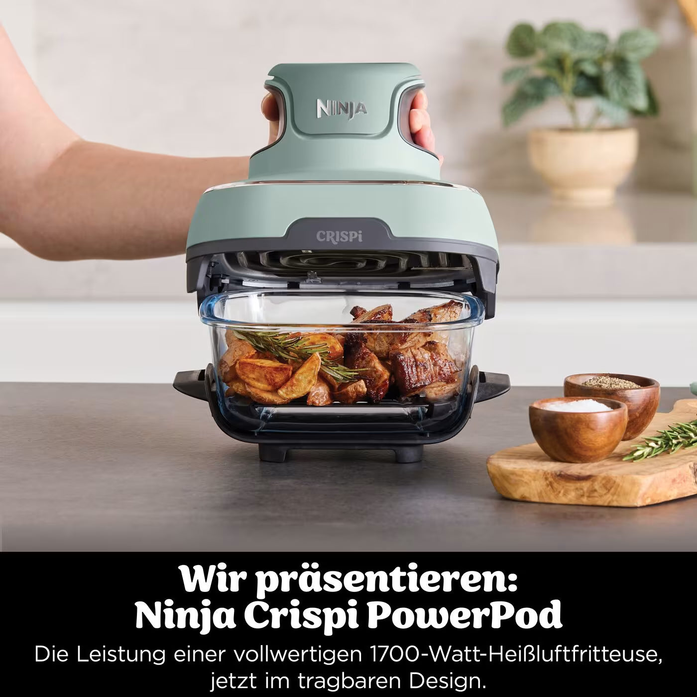 Ninja CRISPi Glas-Heißluftfritteuse - Meal Prep Set