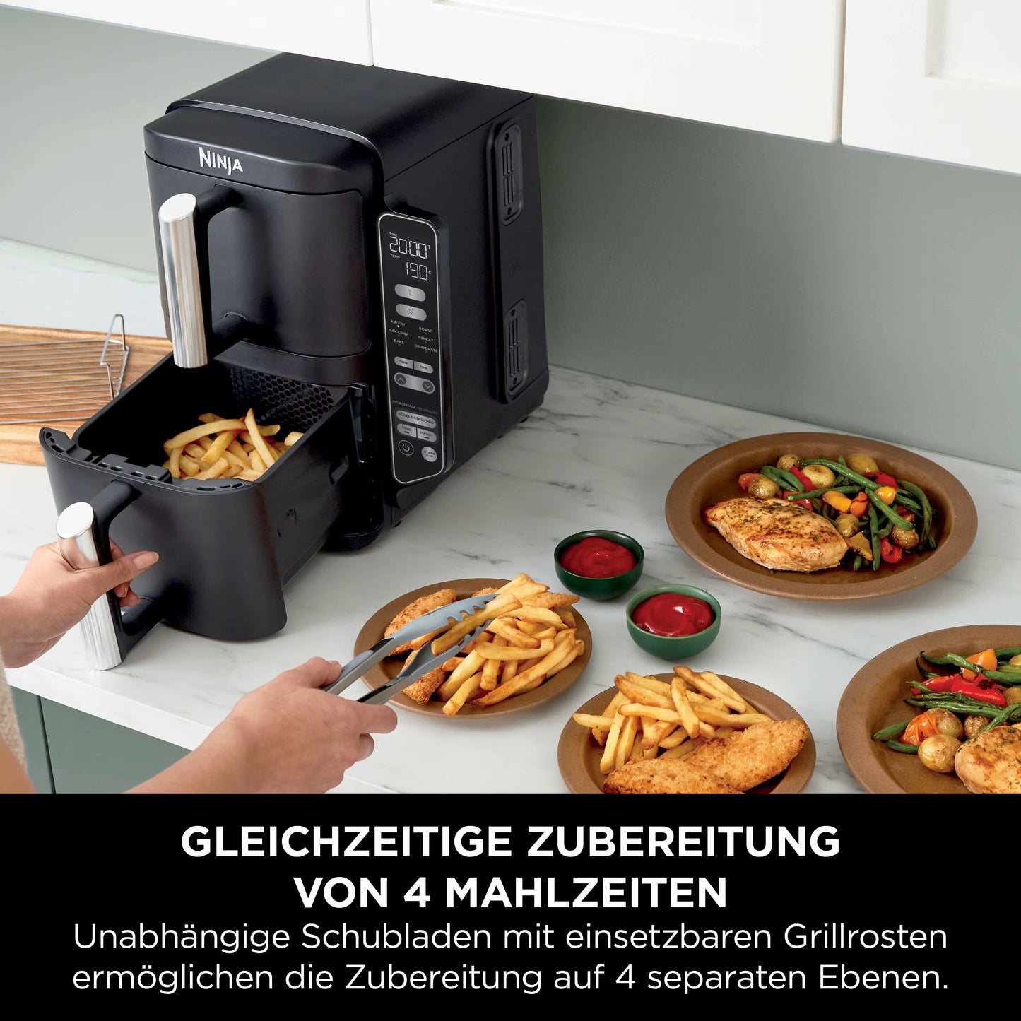 Ninja Double Stack 2-Ebenen Heißluftfritteuse 7,6 L