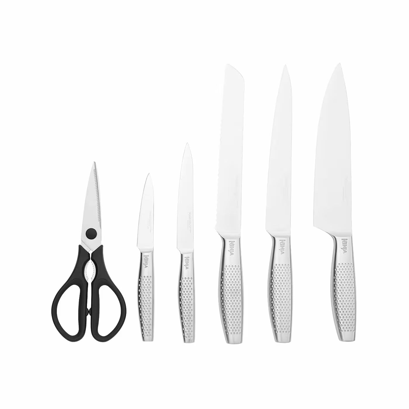 Ninja StaySharp Rostfreier Messerblock mit integriertem Schleifer 6-teiliges Set