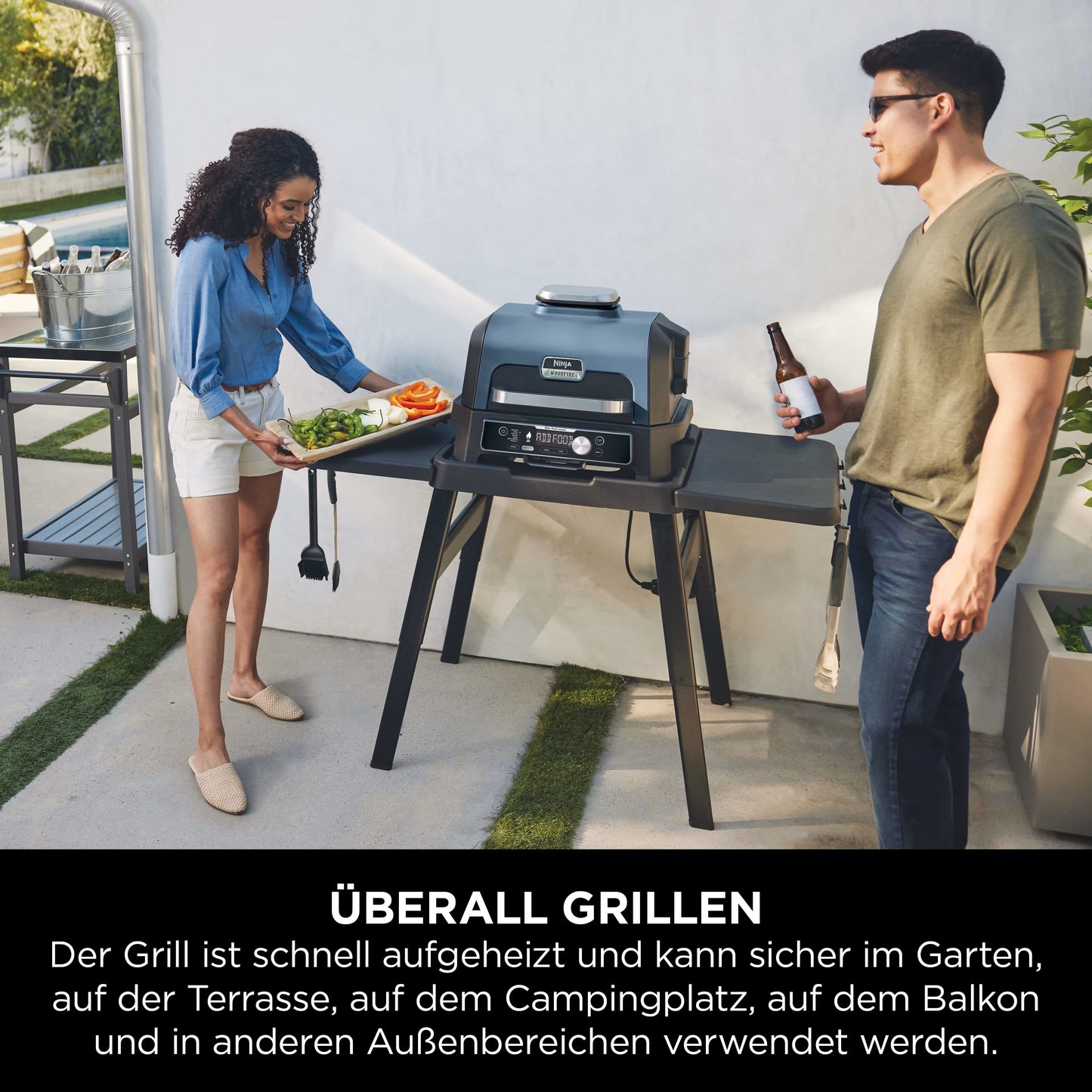 Ninja Woodfire Pro Connect XL Elektrischer Outdoor Grill & Smoker