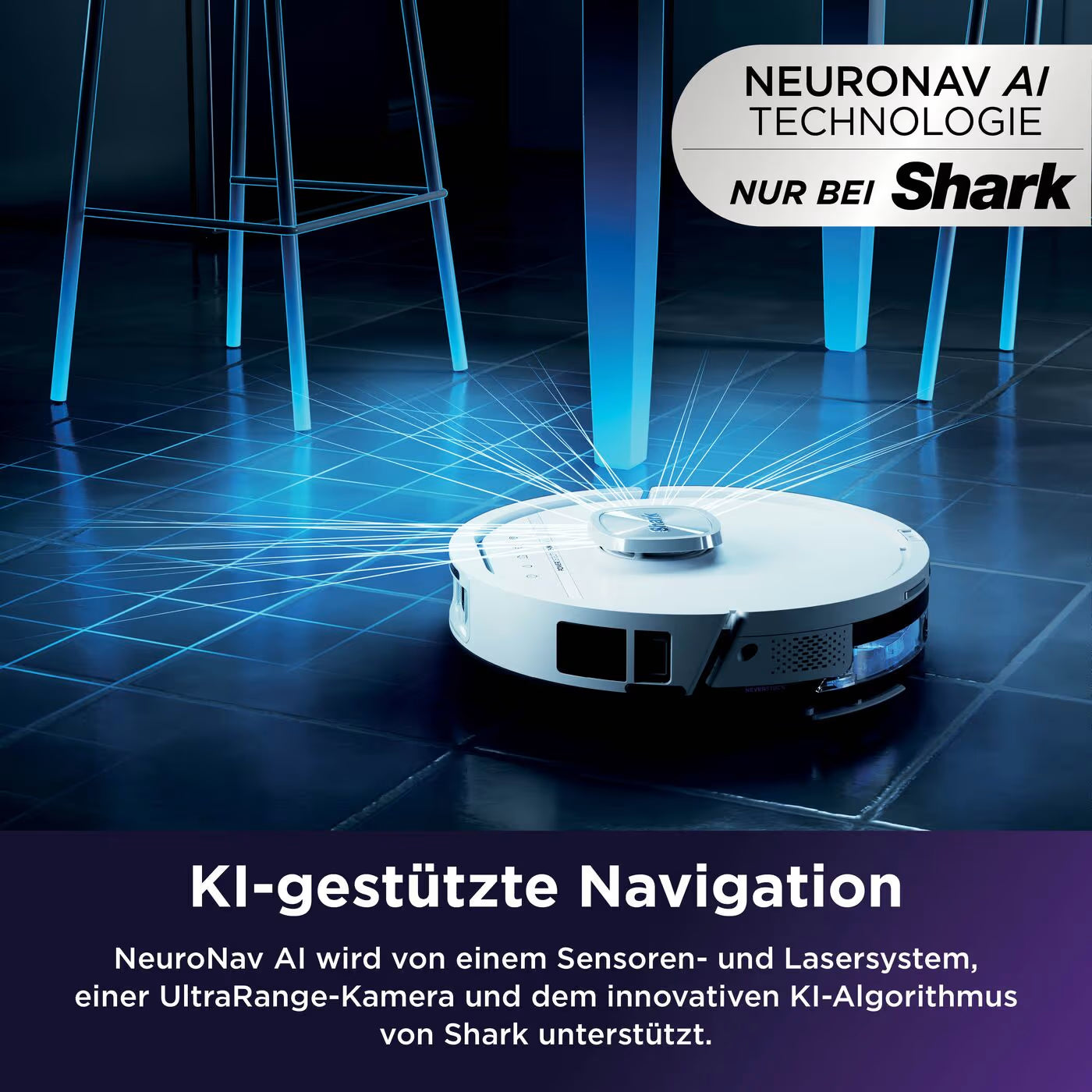 Shark PowerDetect UV Reveal 2-in-1 Saug- und Wischroboter – Weiß