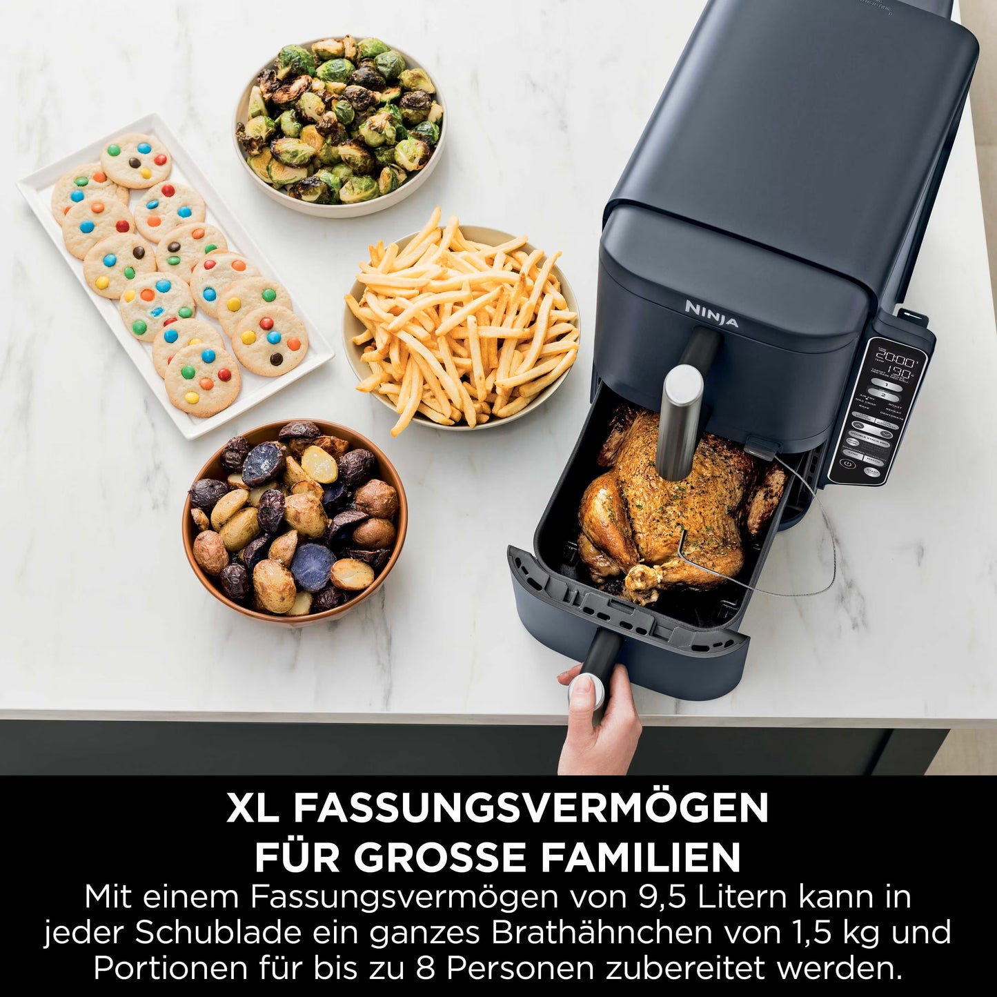 Ninja Double Stack XL 2-Ebenen Heißluftfritteuse 9,5 L