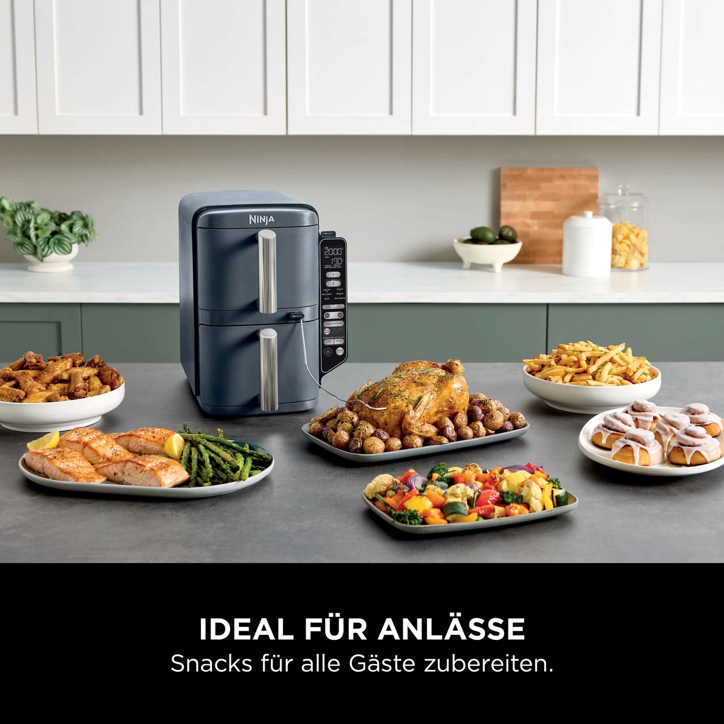 Ninja Double Stack XL 2-Ebenen Heißluftfritteuse 9,5 L