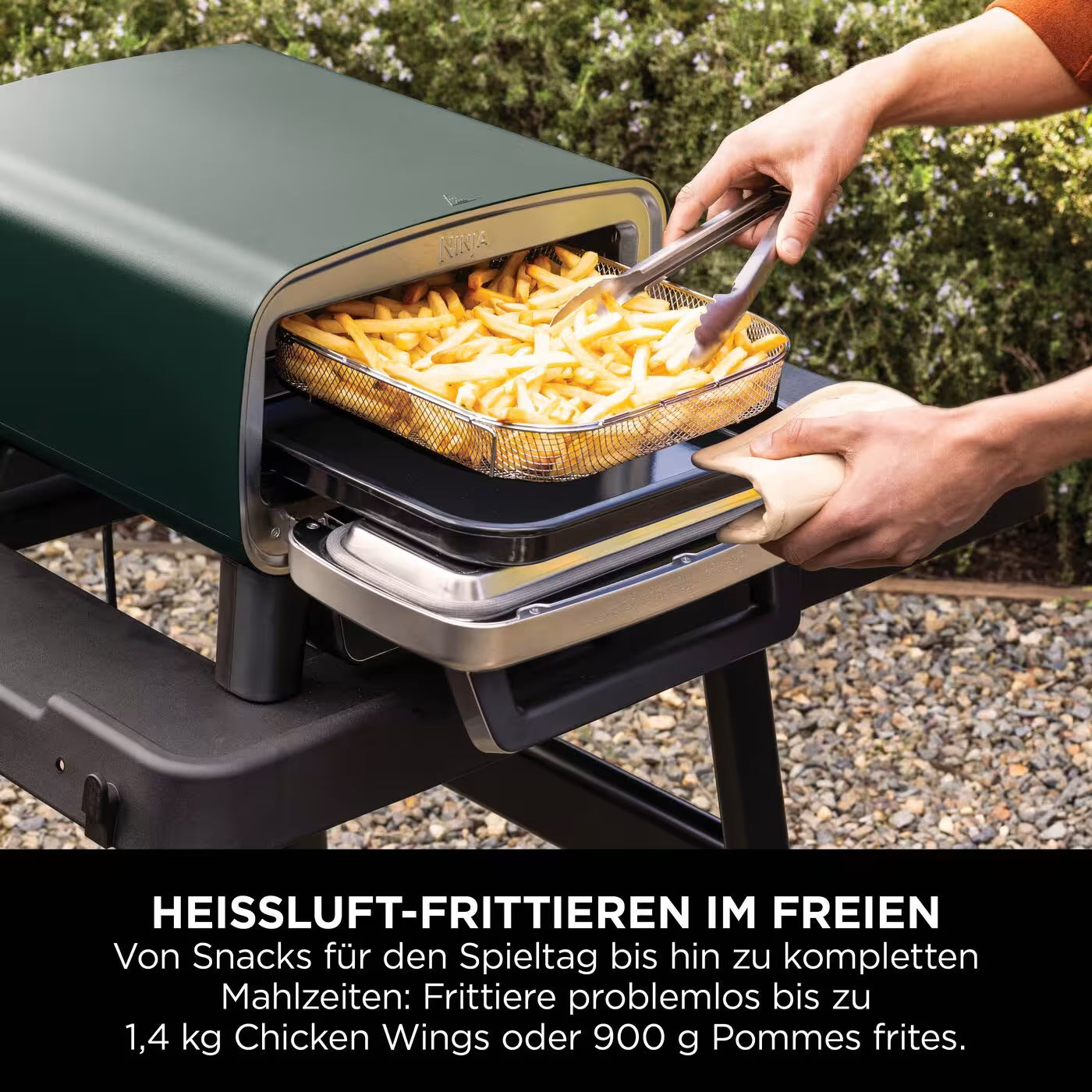 Ninja Artisan Outdoor-Elektro-Pizzaofen und Heißluftfritteuse