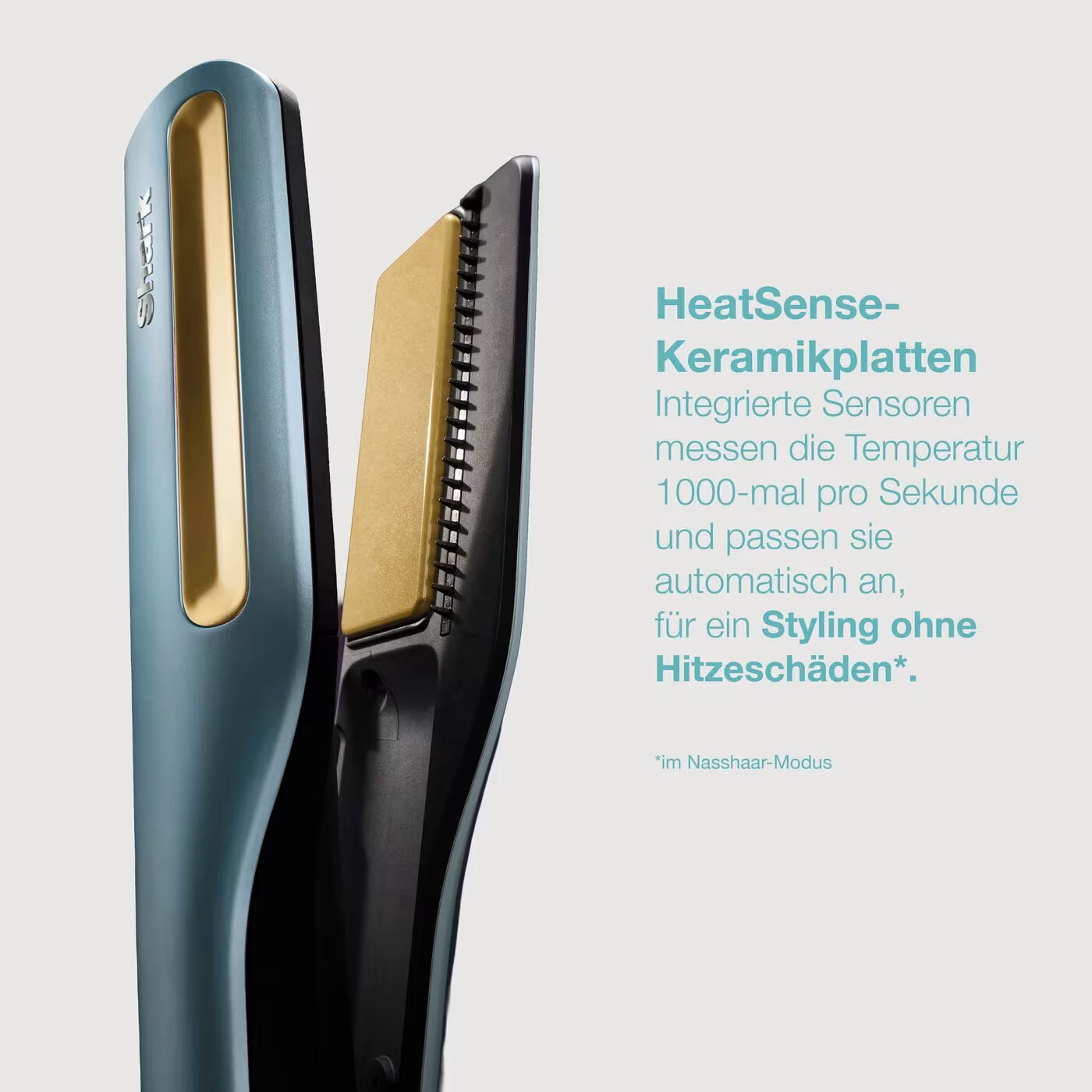 Shark SilkiPro Straight Glätteisen und Haartrockner - Blau