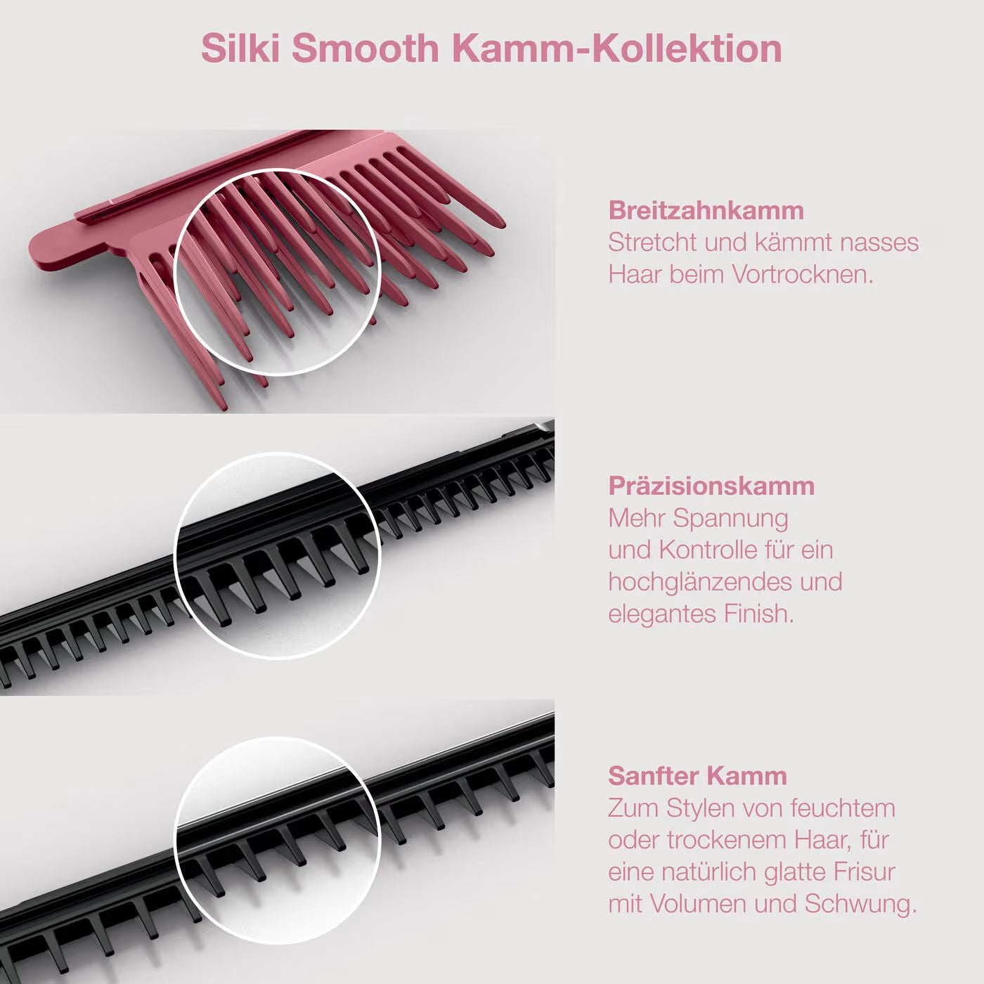 Shark SilkiPro Straight Glätteisen und Haartrockner - Rosa