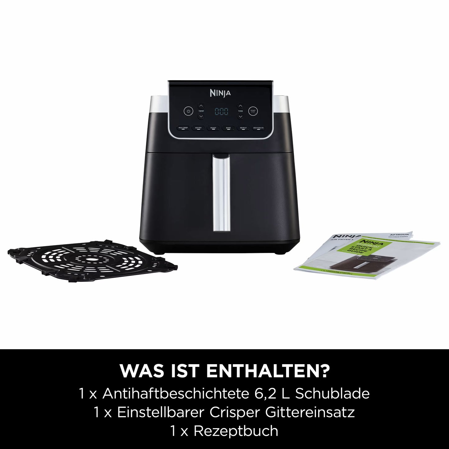 Ninja Heißluftfritteuse Max Pro 6,2 L