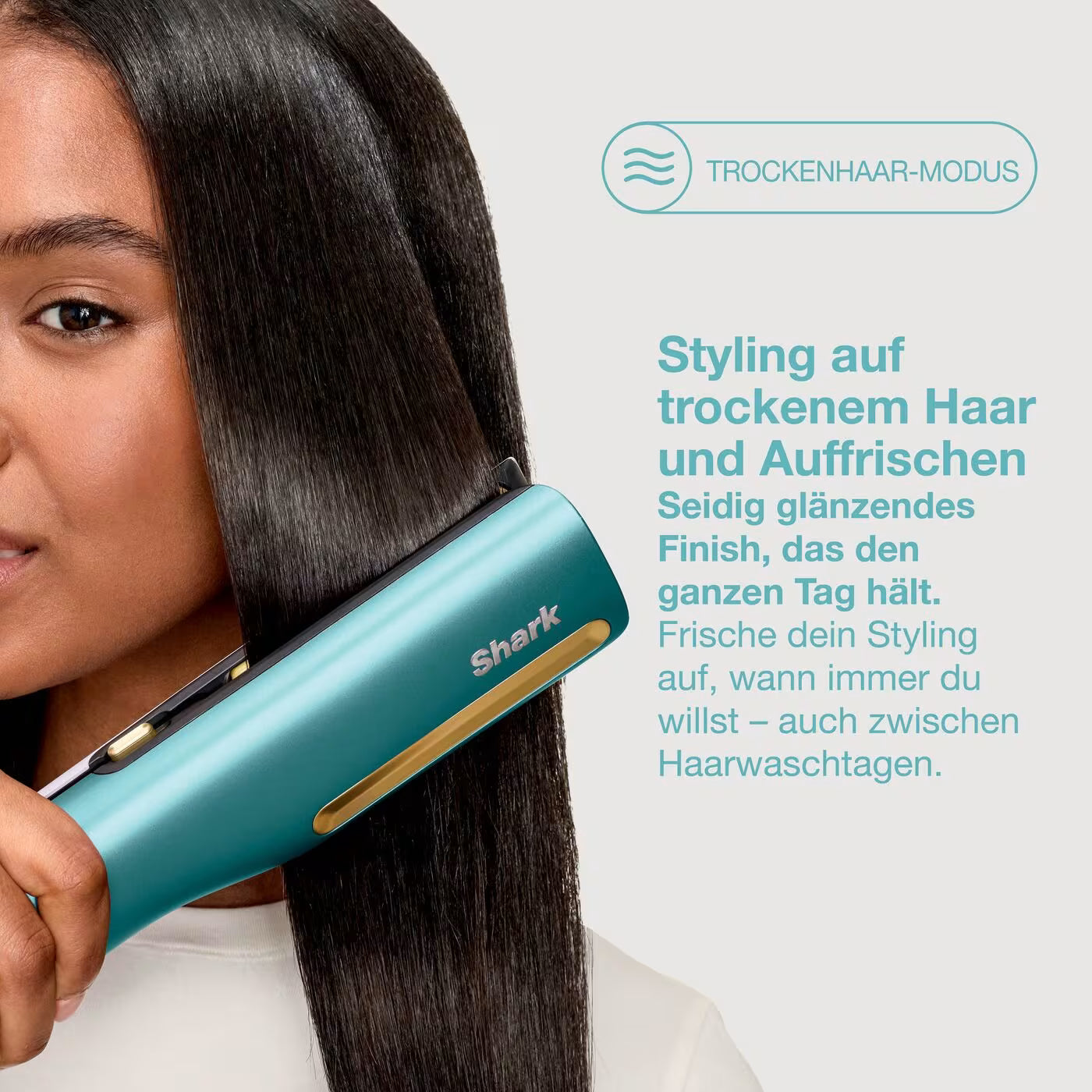 Shark SilkiPro Straight Glätteisen und Haartrockner - Blau