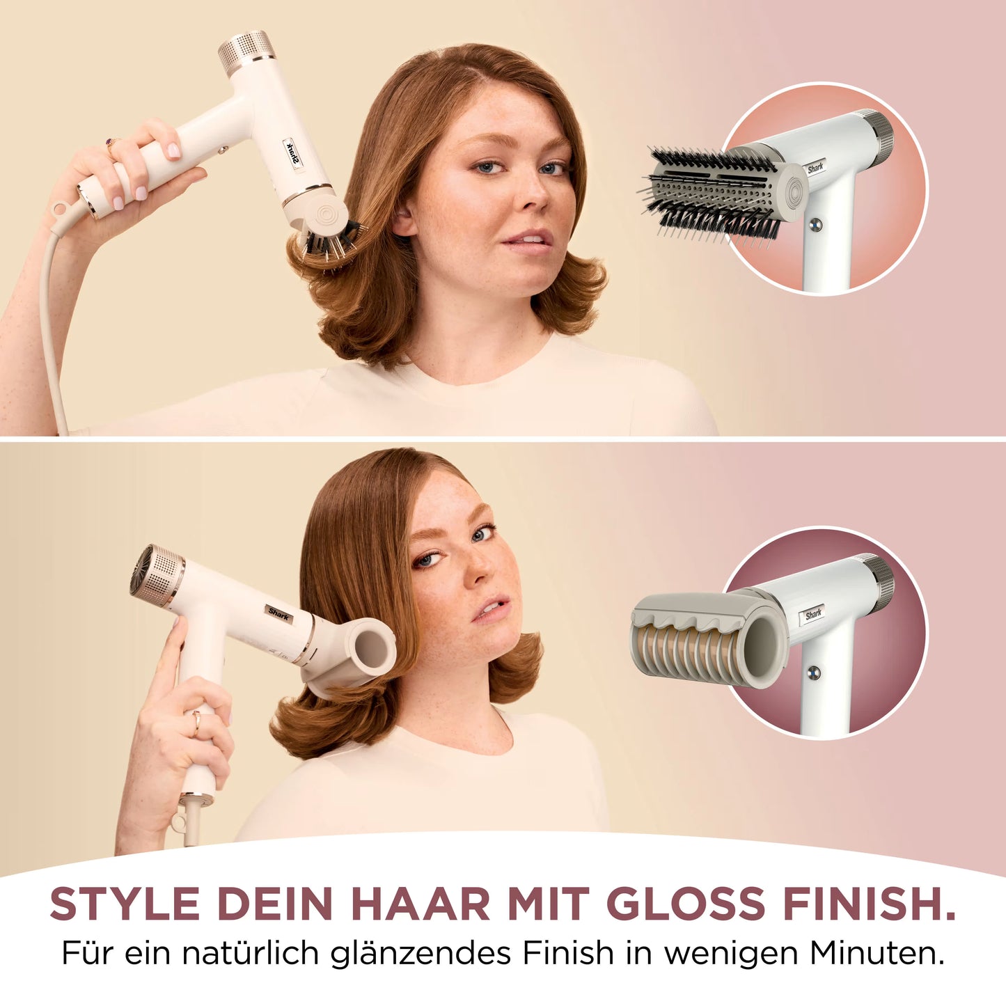 Shark SpeedStyle Leistungsstarker Haartrockner & Gloss Finish - Für lockiges und coily Haar