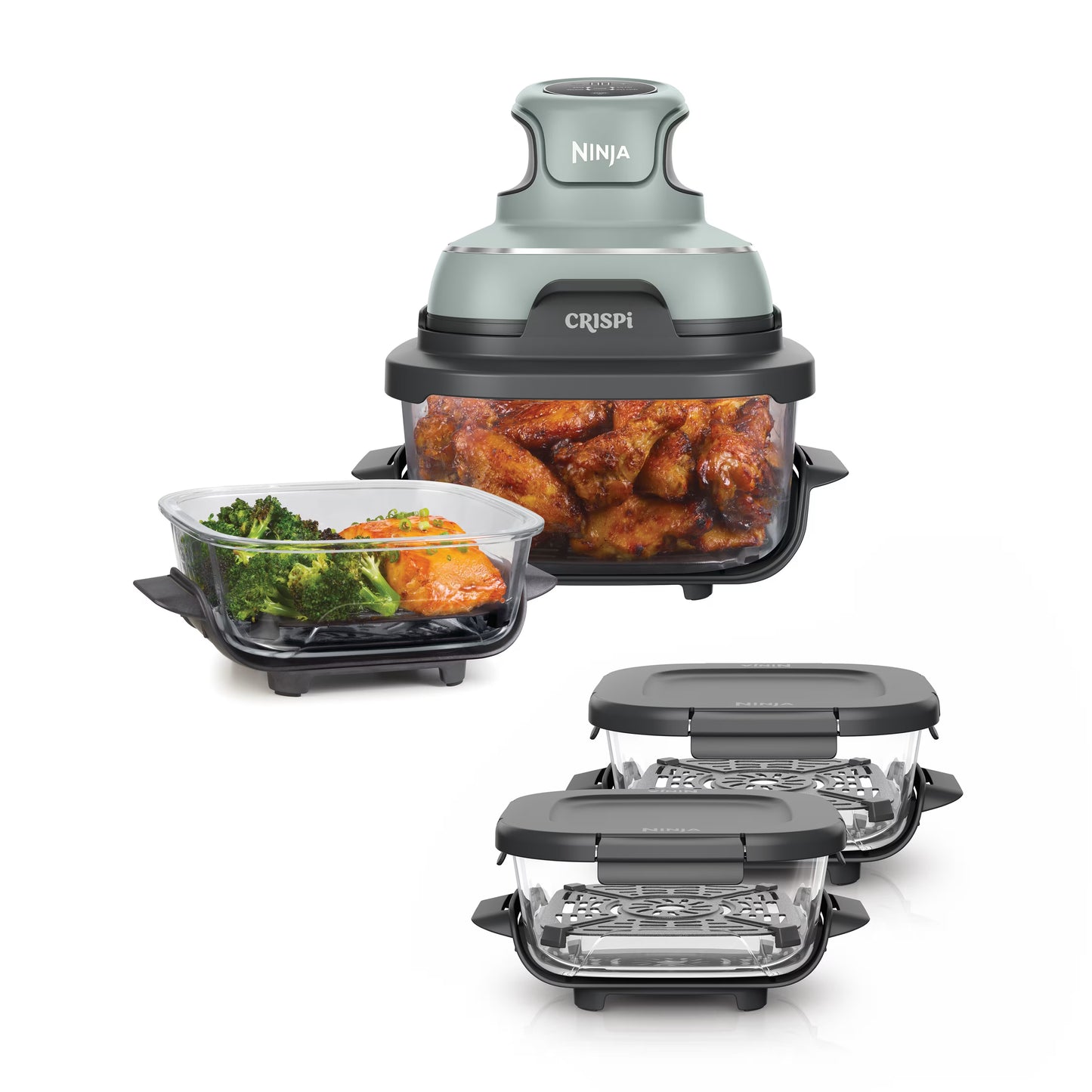 Ninja CRISPi Glas-Heißluftfritteuse - Meal Prep Set