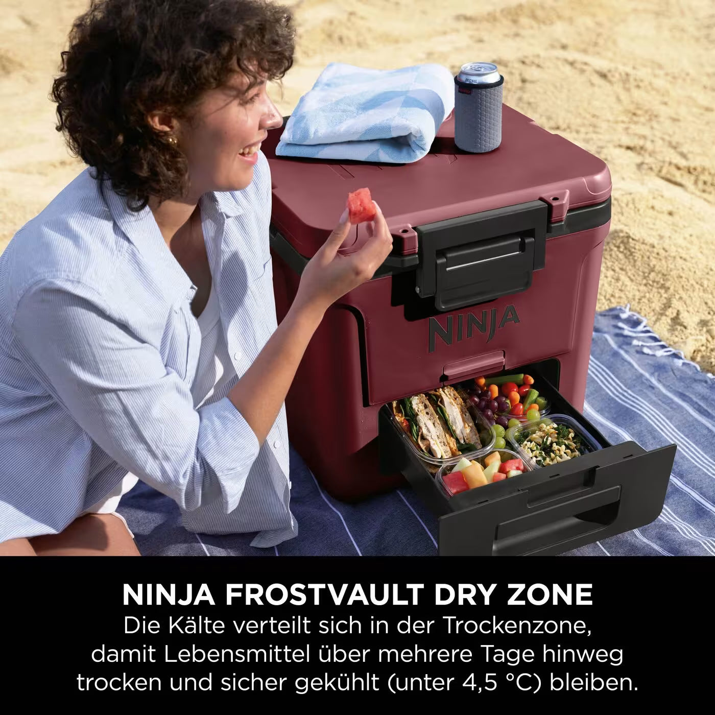 Ninja FrostVault 28L Kühlbox mit Rädern und Trockenzone