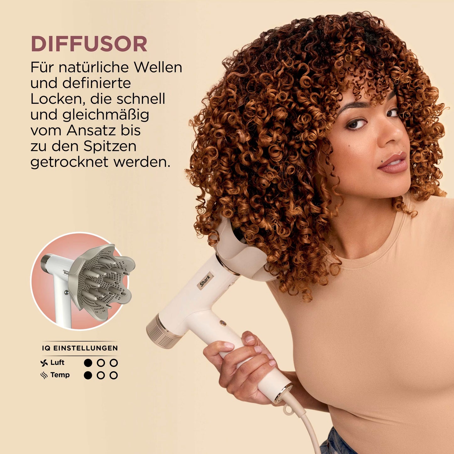 Shark SpeedStyle Leistungsstarker Haartrockner & Gloss Finish - mit Aufbewahrungstasche