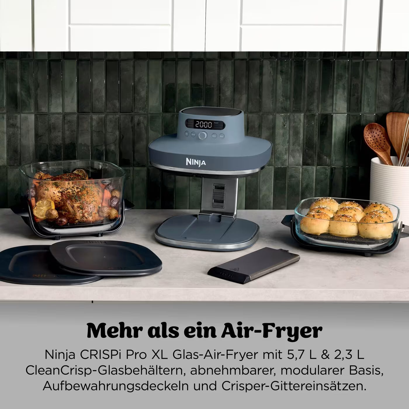 Ninja CRISPi PRO 7-in-1 Glas-Air-Fryer - Family Set