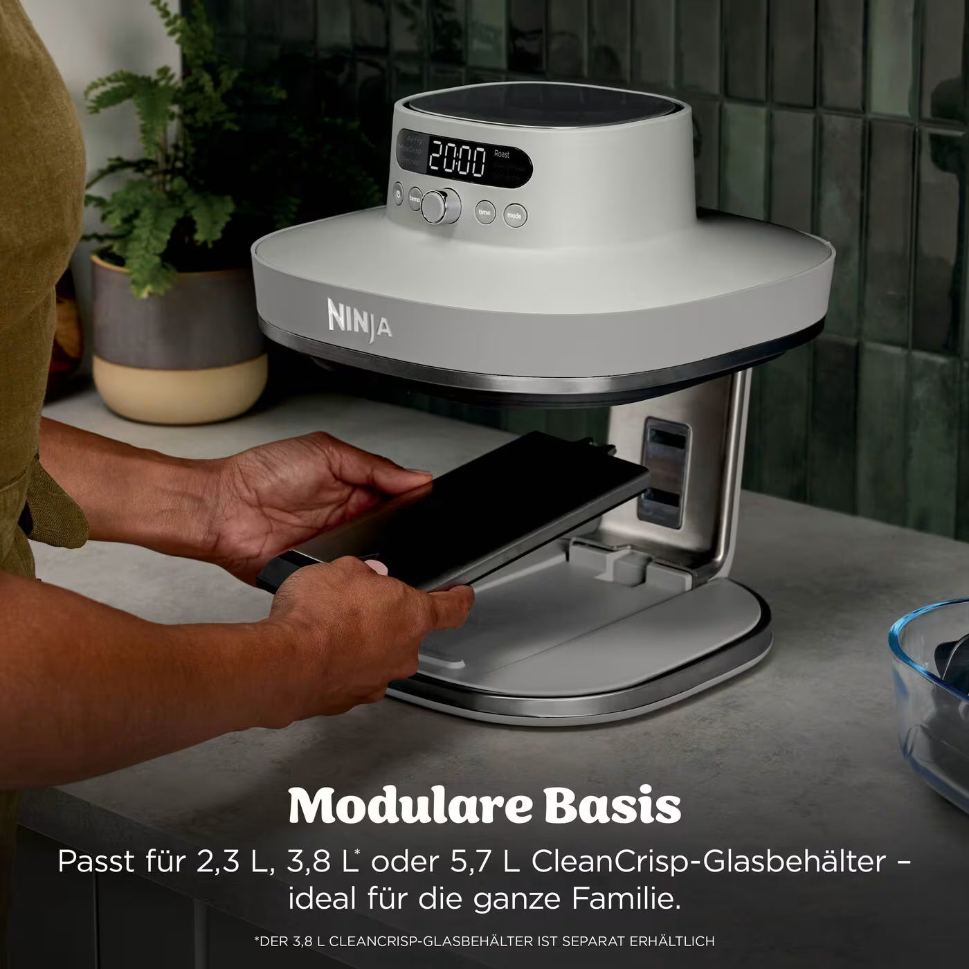Ninja CRISPi PRO 7-in-1 Glas-Air-Fryer - Family Set - Beige