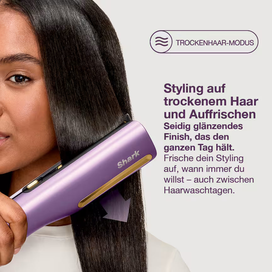 Shark SilkiPro Straight Glätteisen und Haartrockner - Lila