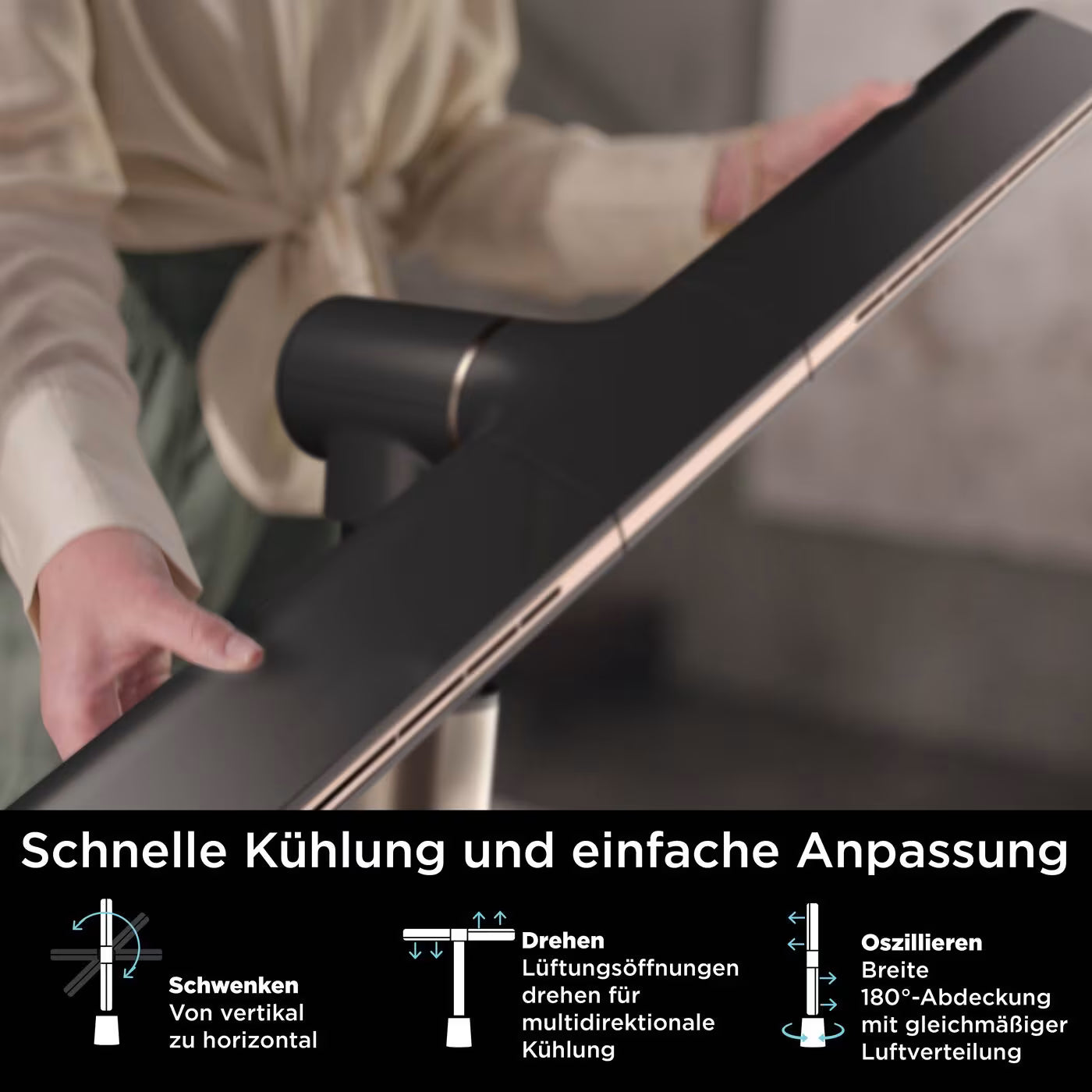 Shark TurboBlade Ventilator mit multidirektionalem Luftstrom