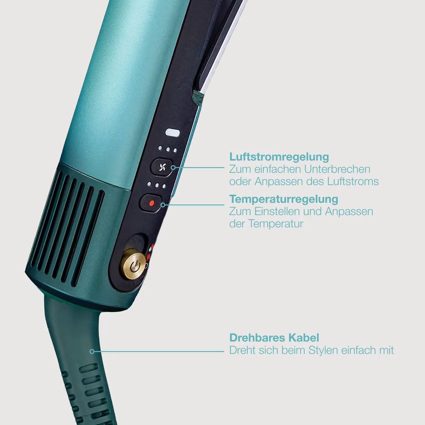 Shark SilkiPro Straight Glätteisen und Haartrockner - Blau