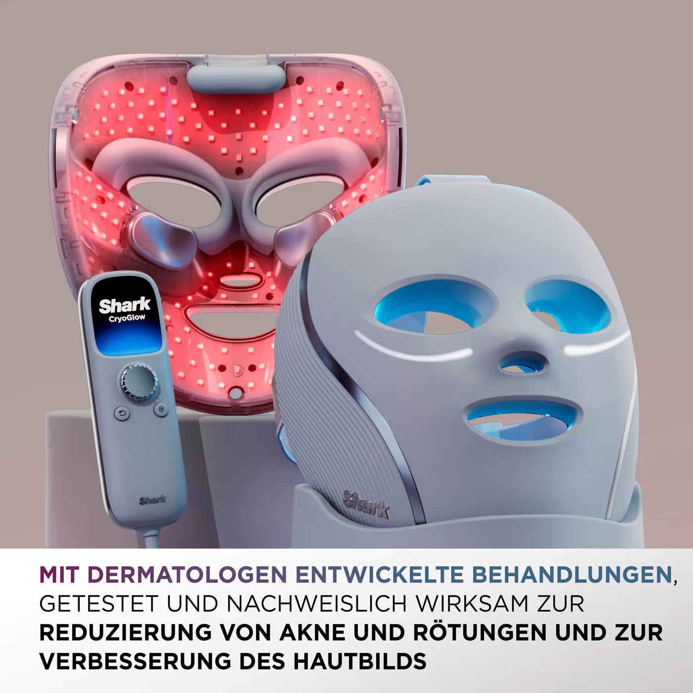Shark CryoGlow LED-Maske + Kühlung der Augenpartie