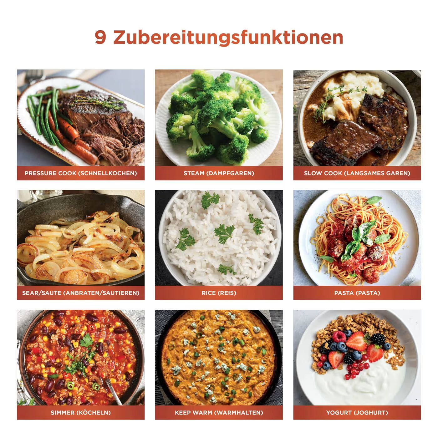 Ninja HyperHeat 9-in-1 Schnellkochtopf und Reiskocher mit 6 Liter Fassungsvermögen