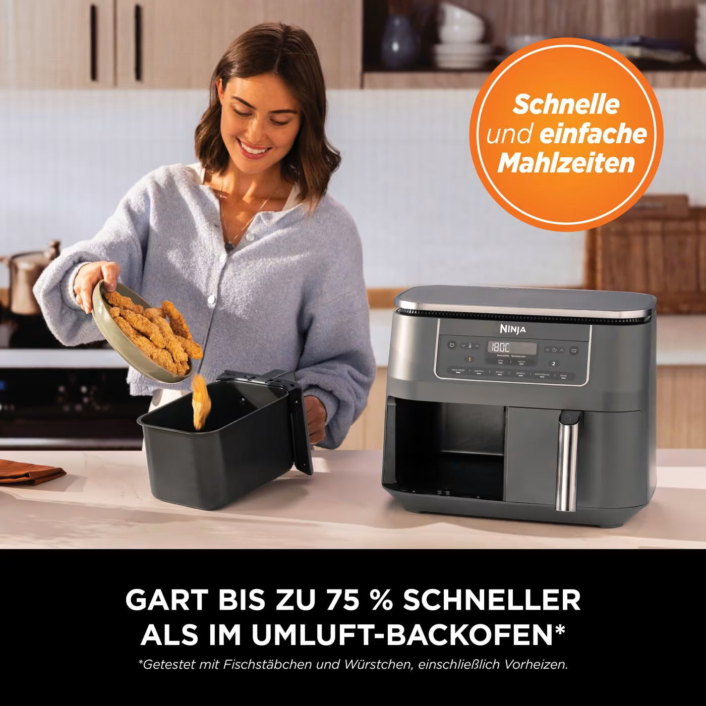 Ninja Dual Zone Heißluftfritteuse 7,6 L