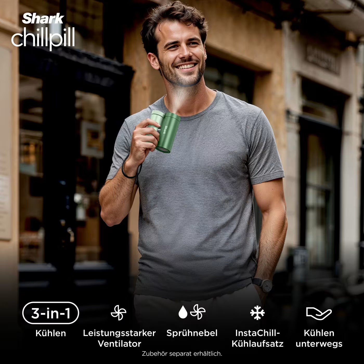 Shark ChillPill 3-in-1 Ventilator mit Sprühnebel – Grün