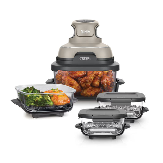 Ninja CRISPi Glas-Heißluftfritteuse - Meal Prep Set - Stone