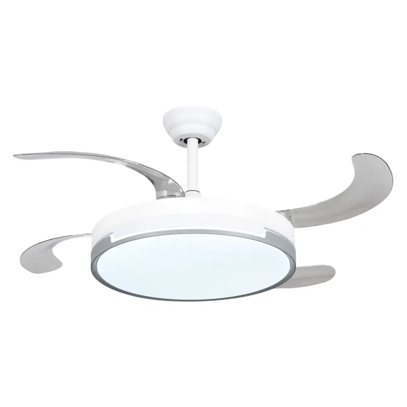 72W ceiling fan with 36W LED light + 36W DC, featuring 3 light temperature settings and a remote control