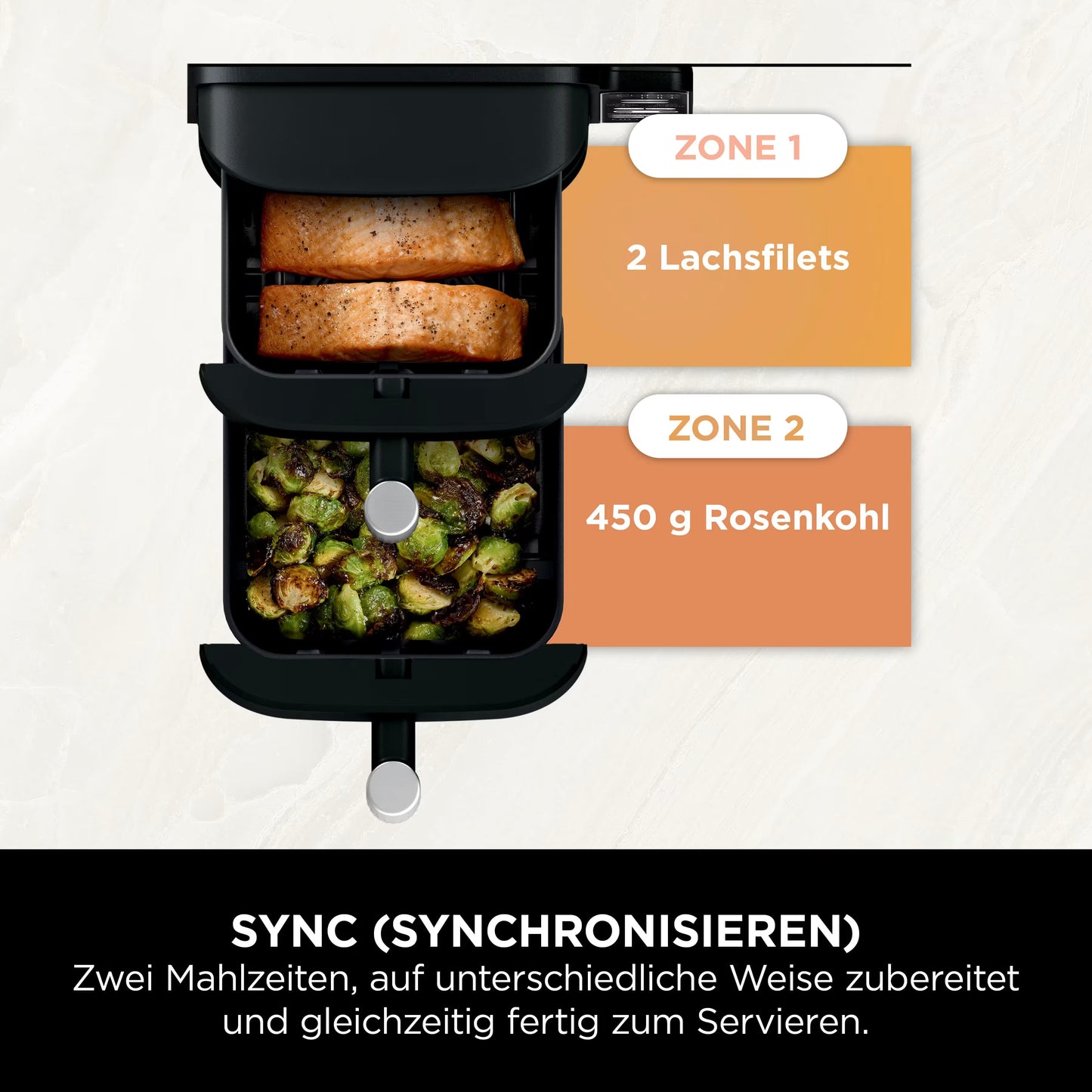 Ninja Double Stack 2-Ebenen Heißluftfritteuse 7,6 L