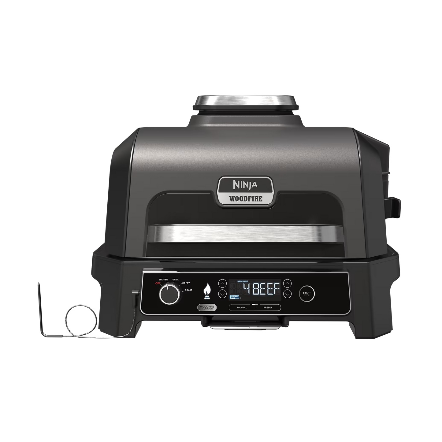 Ninja Woodfire Pro XL Elektrischer Outdoor Grill & Smoker mit Smart Cook System