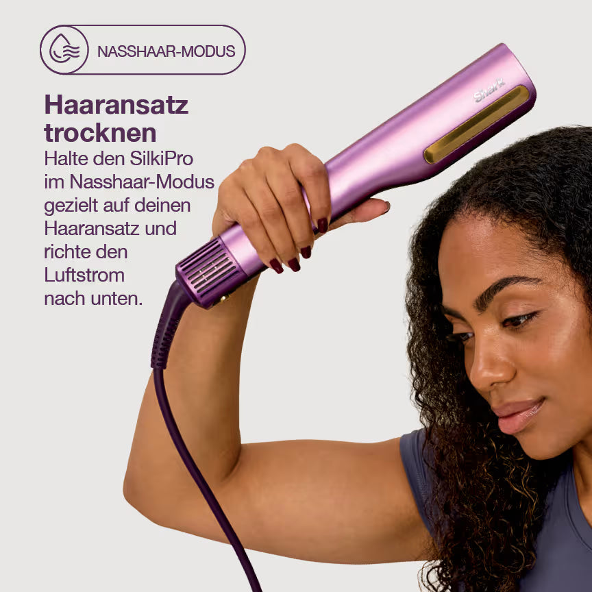 Shark SilkiPro Straight Glätteisen und Haartrockner - Lila