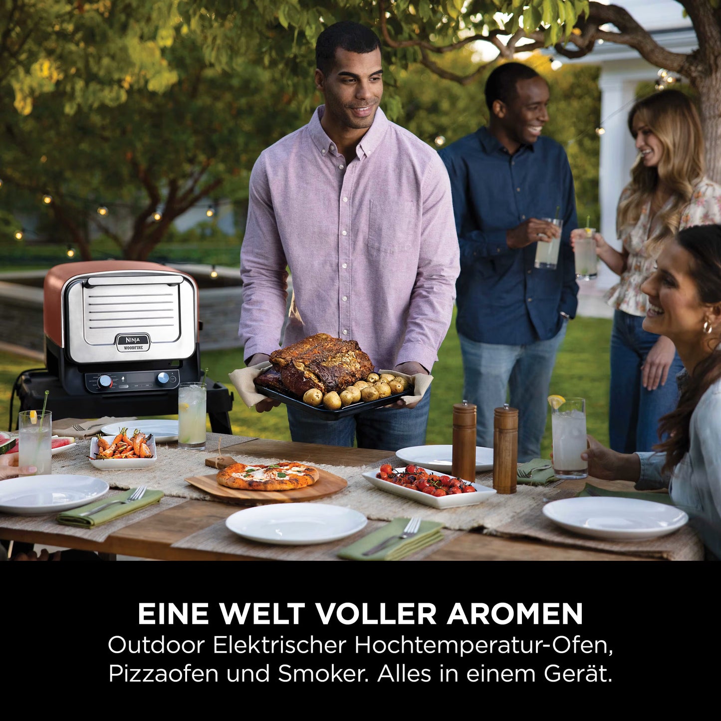 Ninja Woodfire Elektrischer Outdoor Ofen, Pizzaofen und Smoker
