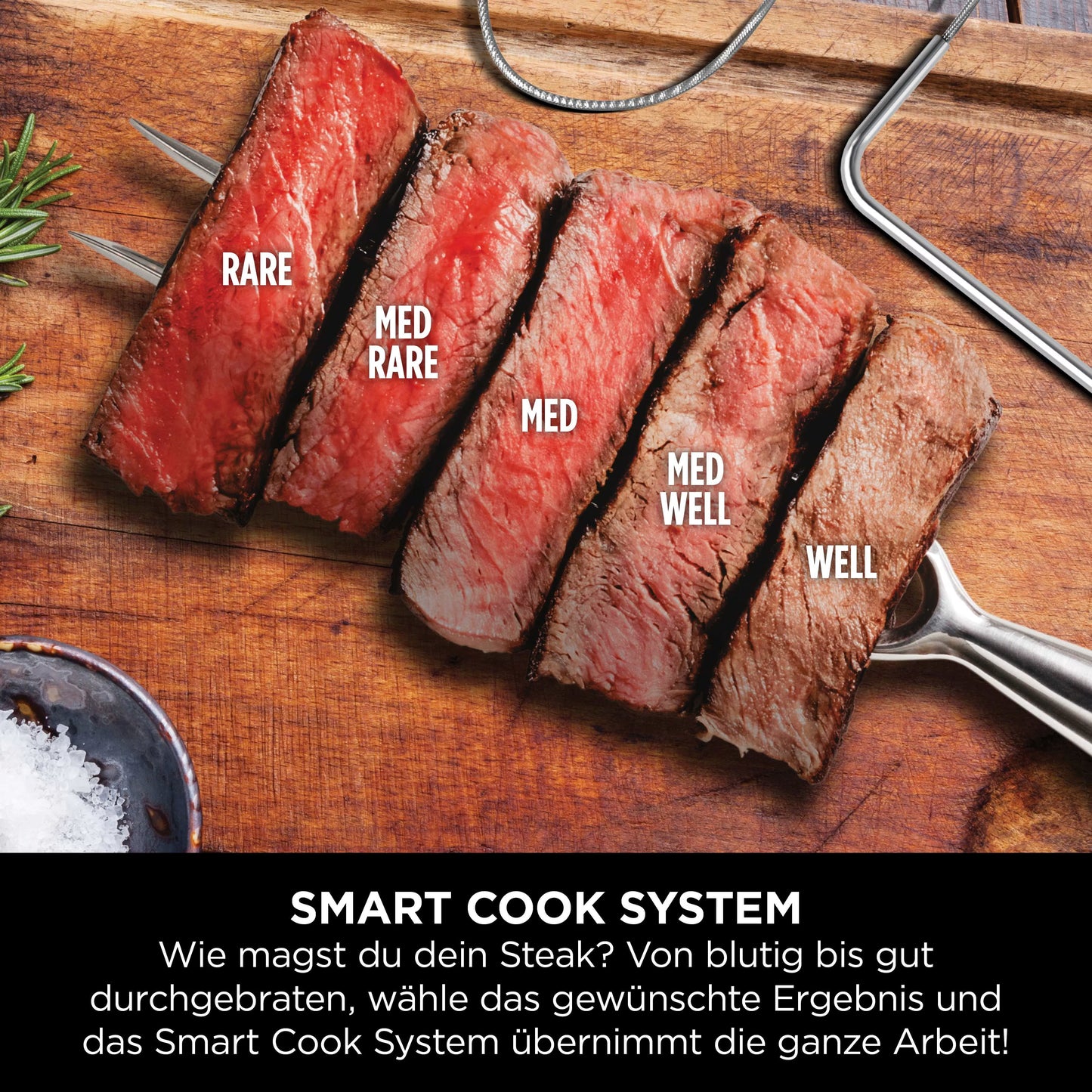 Ninja Woodfire Pro XL Elektrischer Outdoor Grill & Smoker mit Smart Cook System