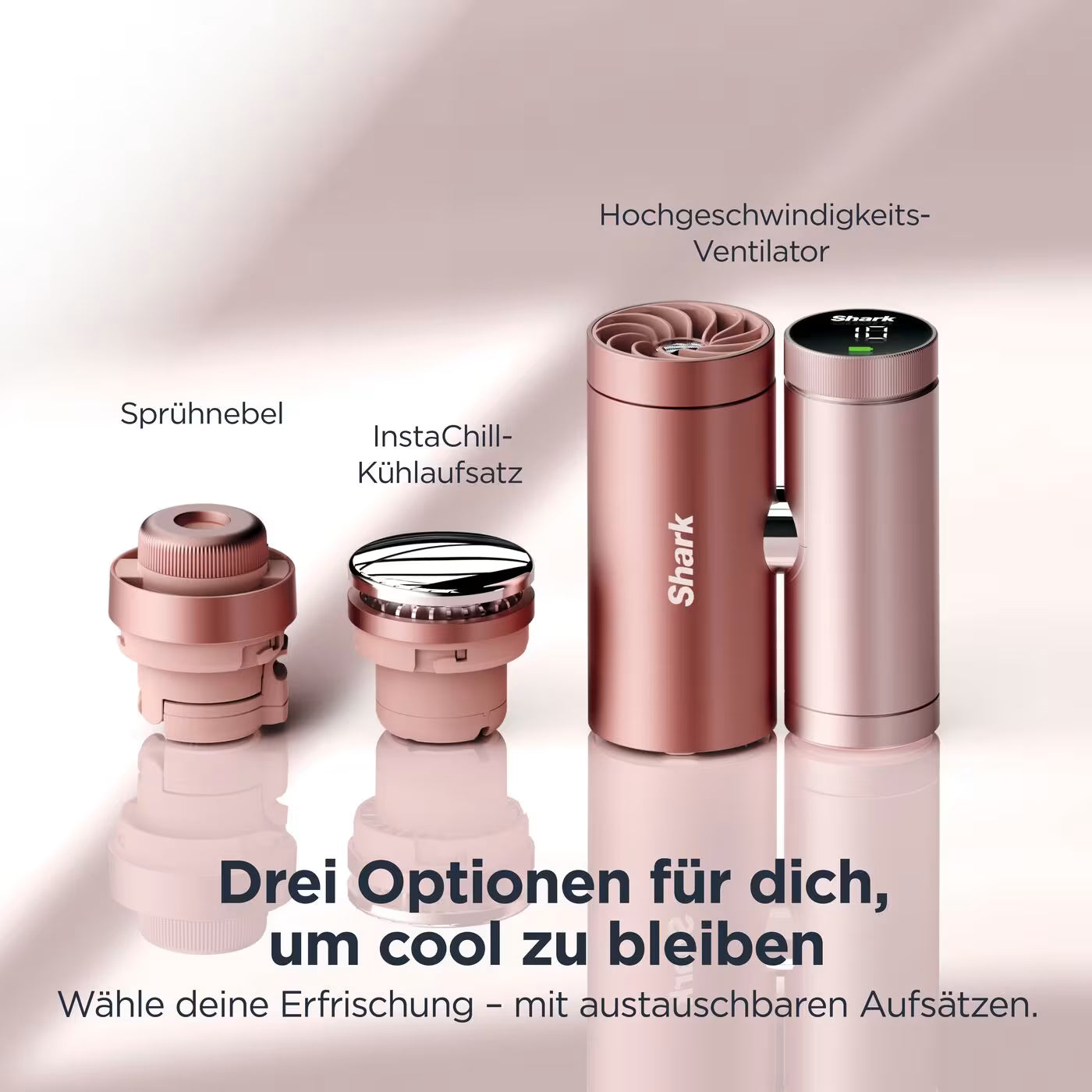 Shark ChillPill 3-in-1 Ventilator mit Sprühnebel – Rotgold