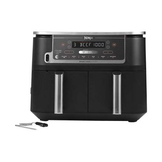 Ninja Foodi MAX Dual Zone Heißluftfritteuse mit digitalem Bratenthermometer