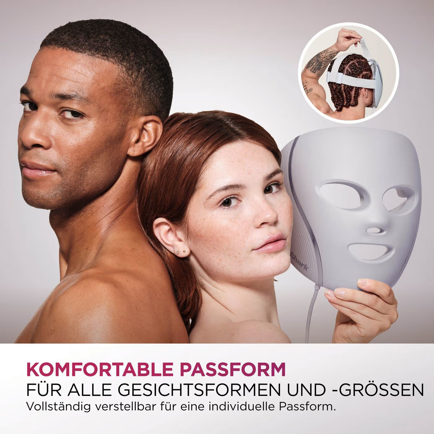 Shark CryoGlow LED-Maske + Kühlung der Augenpartie