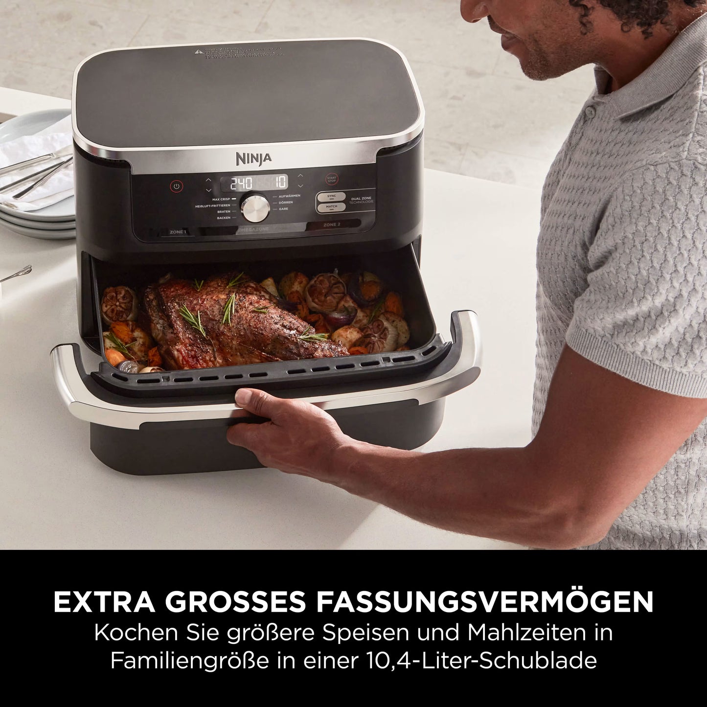 Ninja Foodi FlexDrawer 10,4 L Heißluftfritteuse